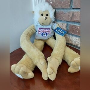 New York NY Giants NFL Super Bowl XLVI Monkey Plush Animal Toy 18" Hugger 2012